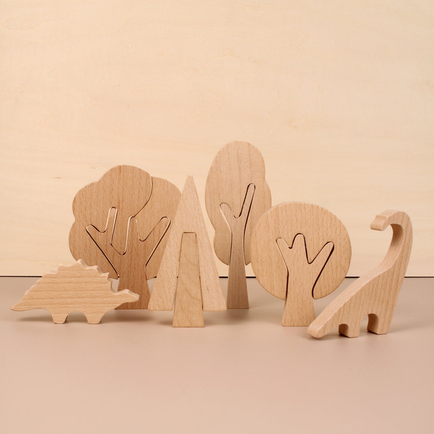 wooden forest puzzle painting kit