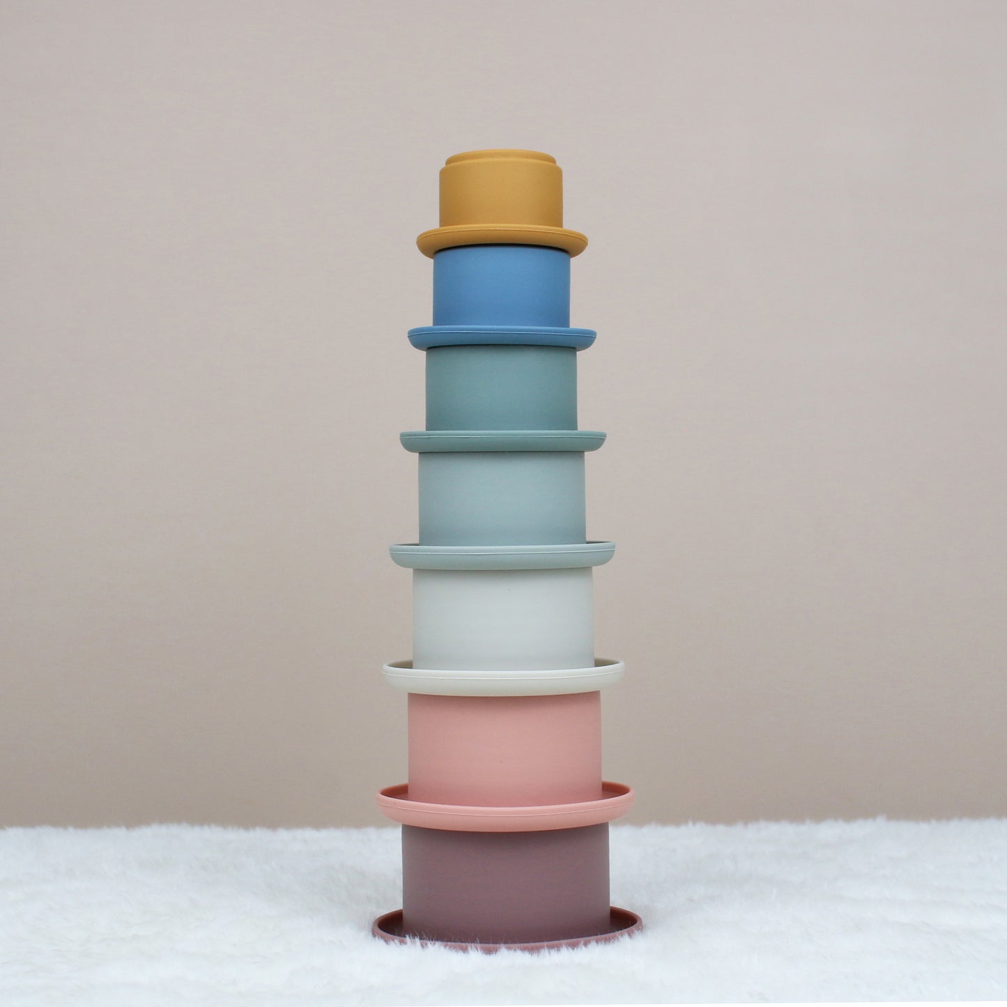 rainbow stacking cups